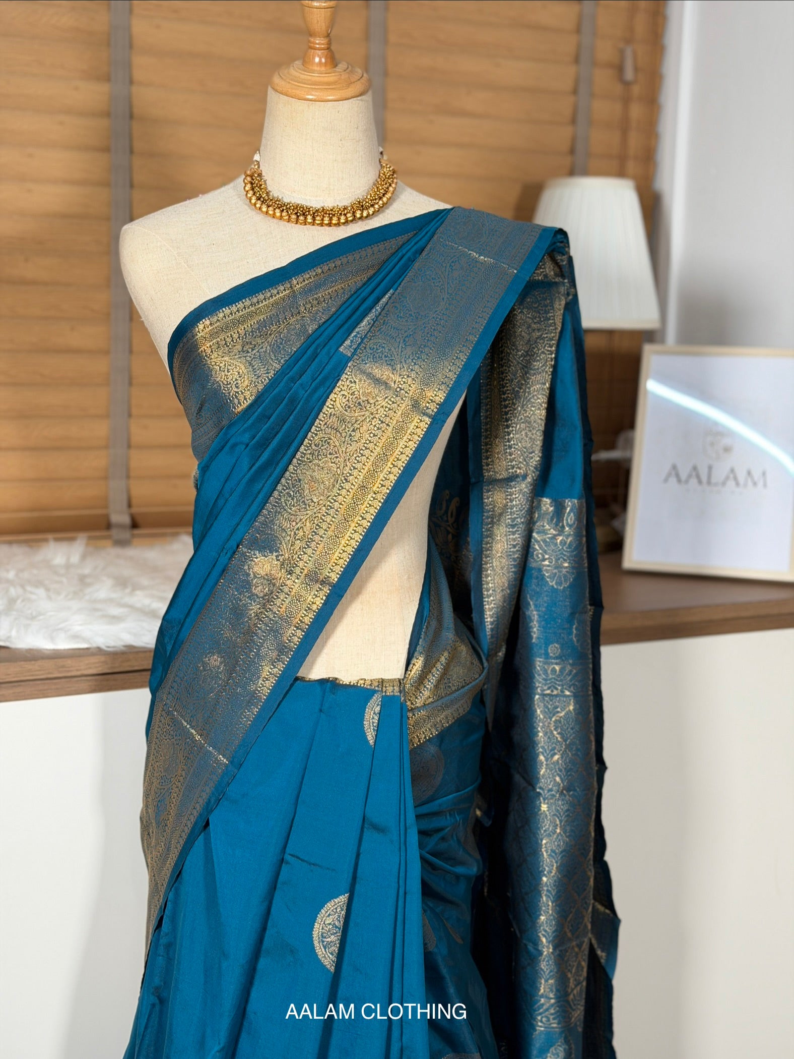 Soft Silk Saree - Teal