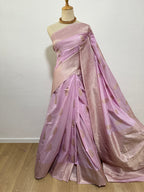 Semi Khaddi Georgette  Saree - Lavender
