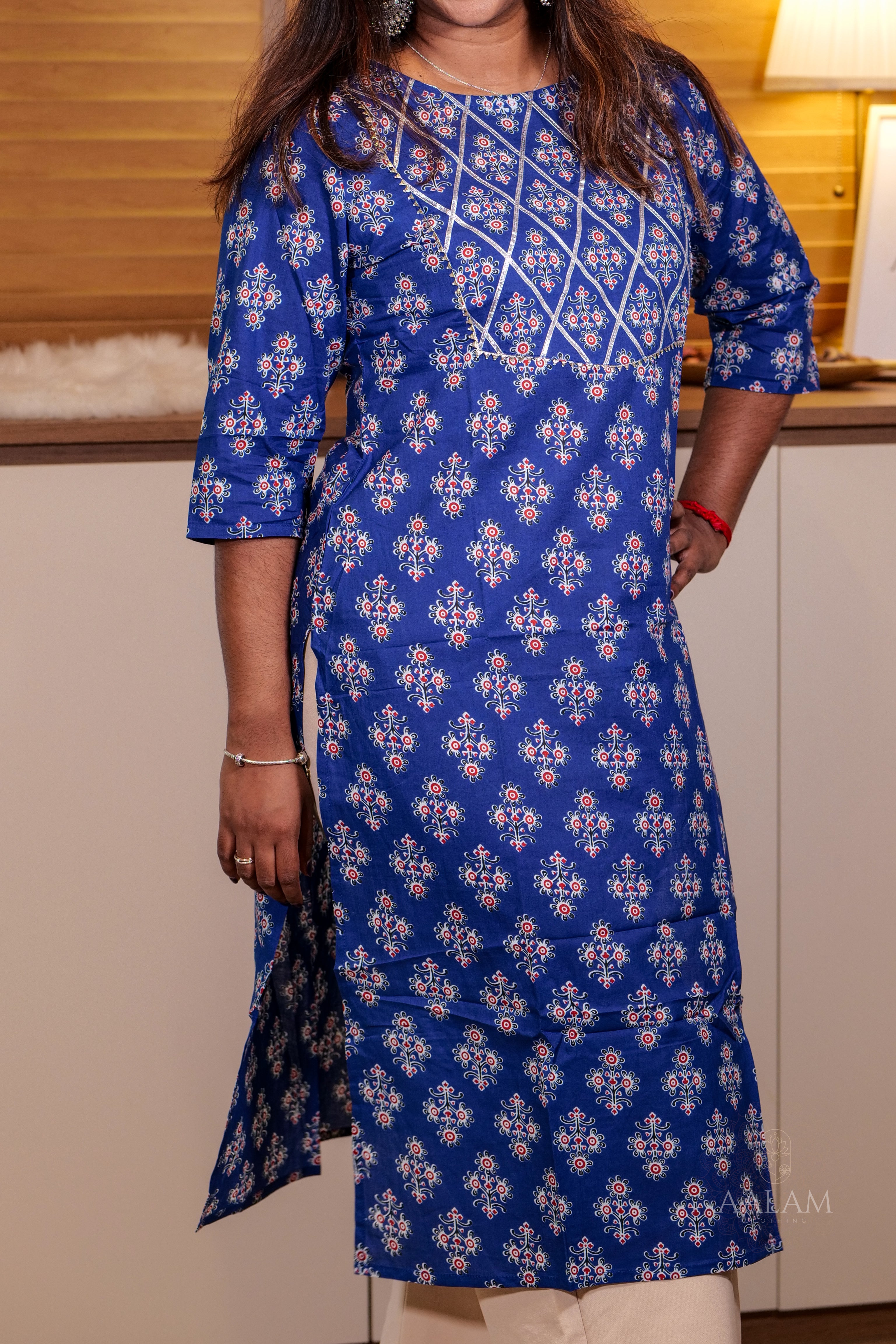 Blue Diamond A-Line Kurti