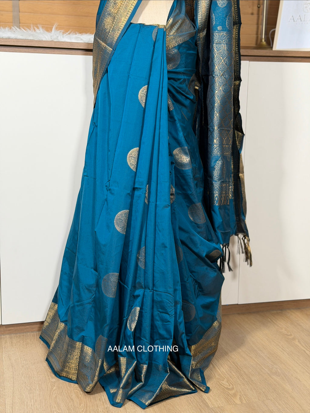 Soft Silk Saree - Teal
