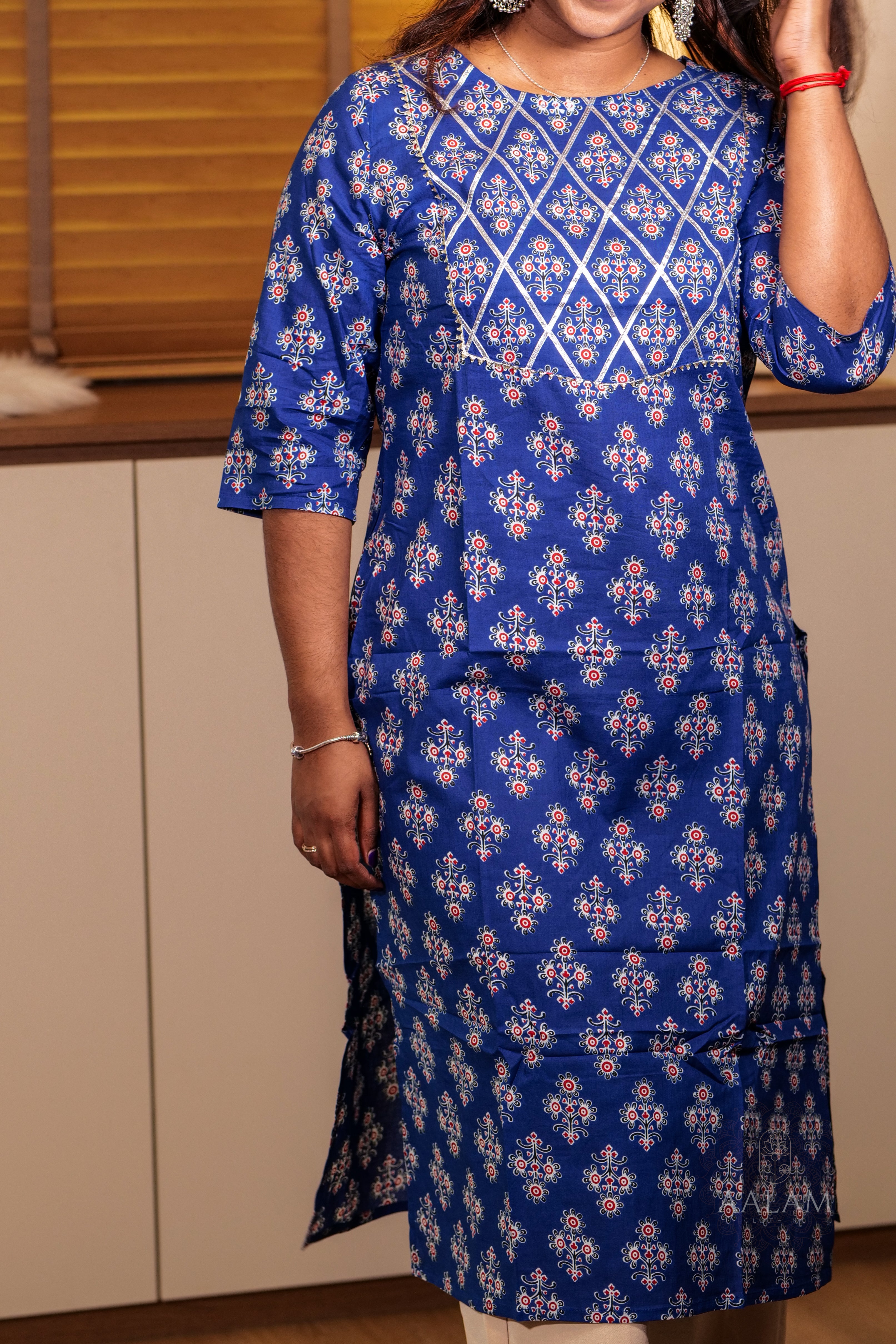 Blue Diamond A-Line Kurti