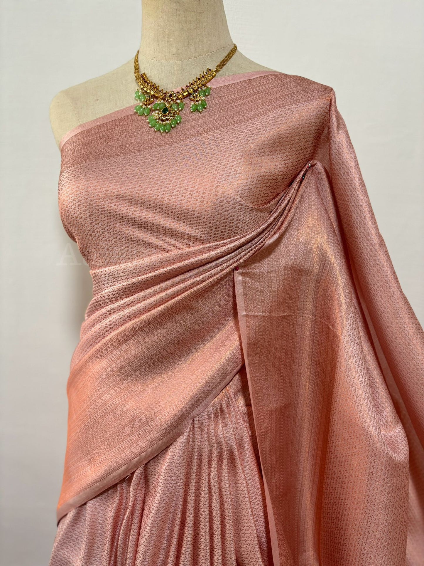 Kubera Silk Saree - Rose Gold