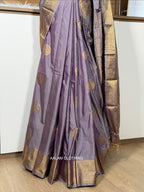 Soft Silk Saree - Ash Purple