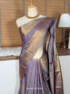 Soft Silk Saree - Ash Purple