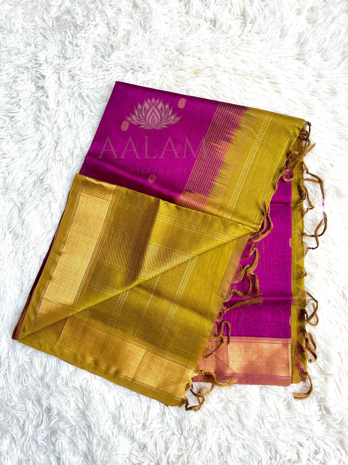 Silk Cotton - Purple Magenta/Cardamom Green