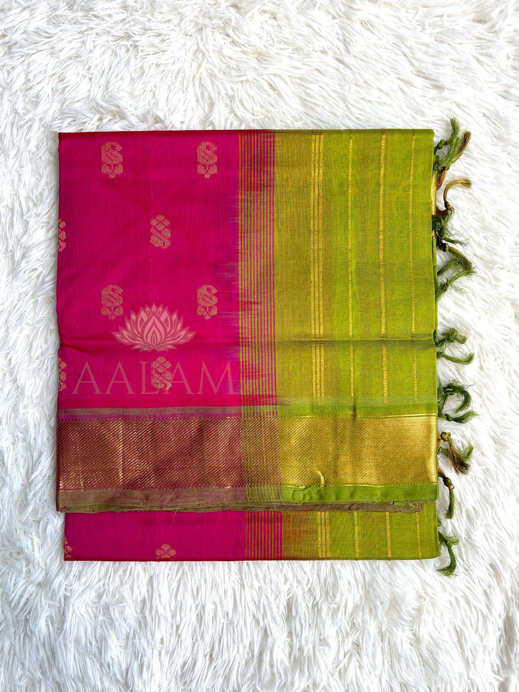 Silk Cotton - Candy Pink/Light Green
