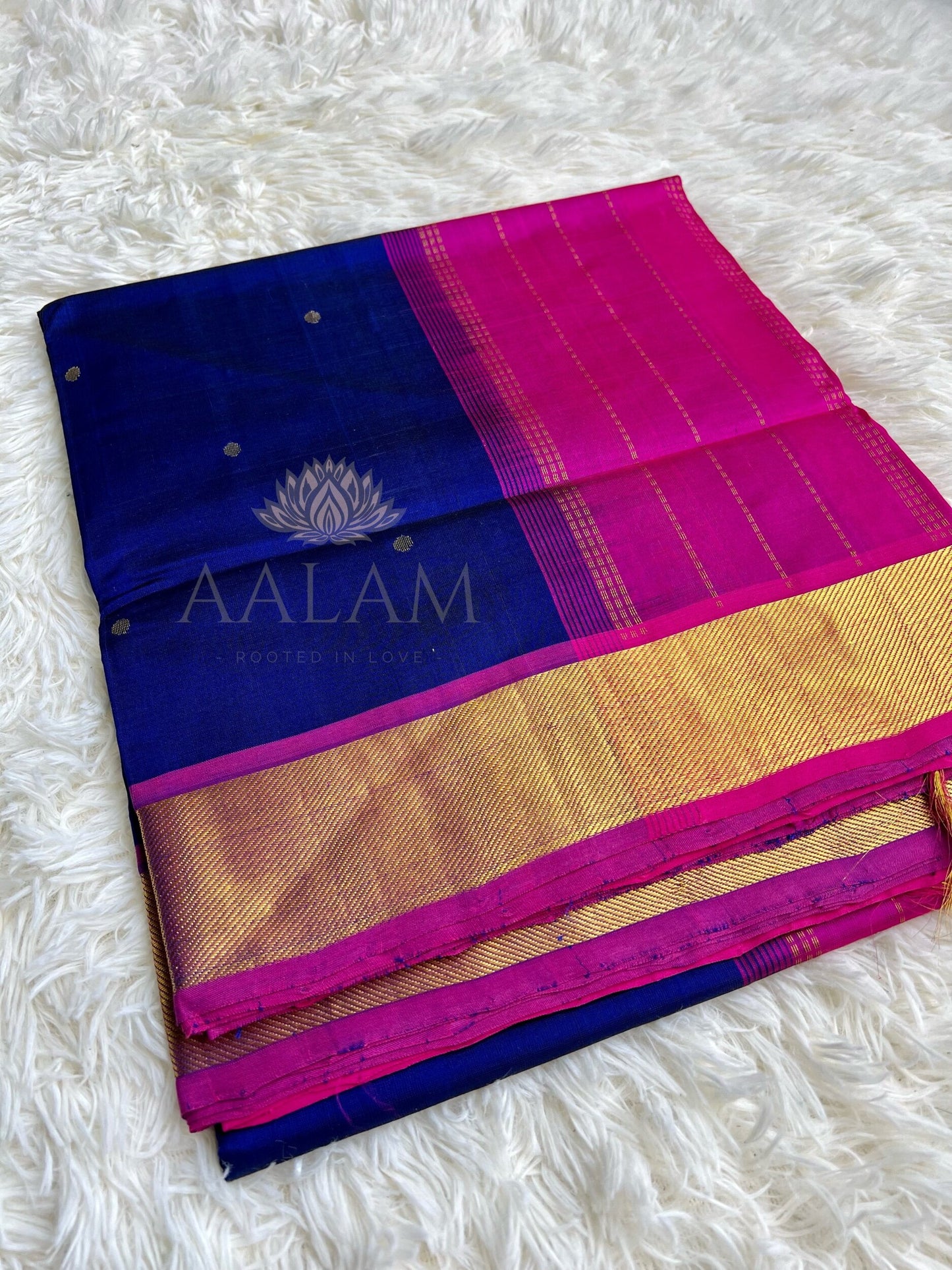 Silk Cotton - Royal Blue/Bright Pink