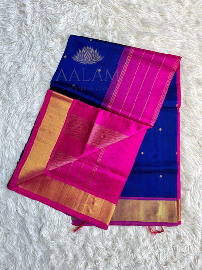 Silk Cotton - Royal Blue/Bright Pink