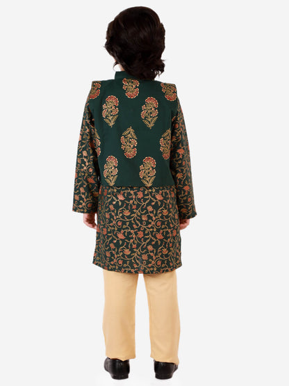 Kurta Pyjama Jacket in Zohar Block Print (3 Peice Set)