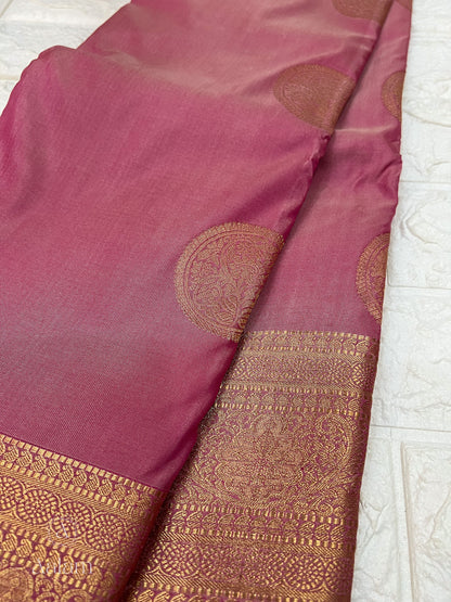 Soft Silk Saree - Rose Pink