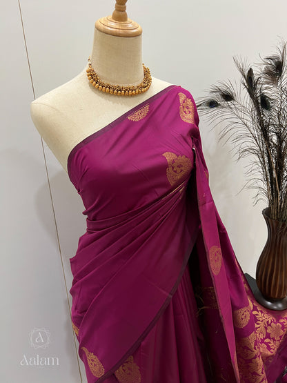 Soft Silk Saree - Purple Magenta