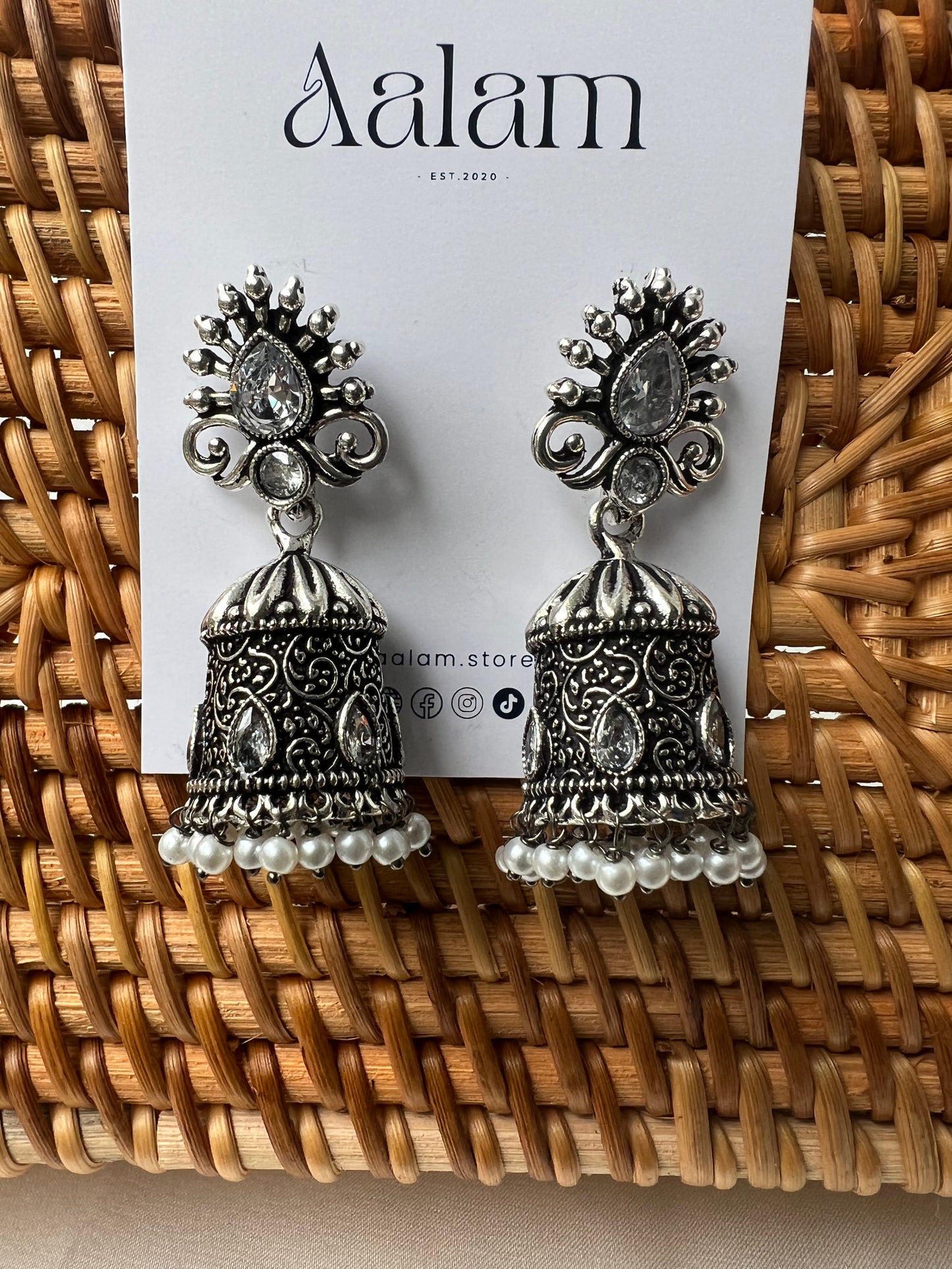 Thejal Oxidised Earring