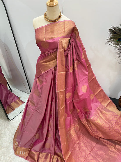 Soft Silk Saree - Rose Pink