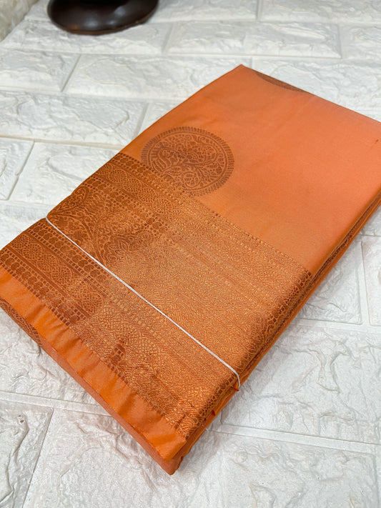 Soft Silk Saree - Orange