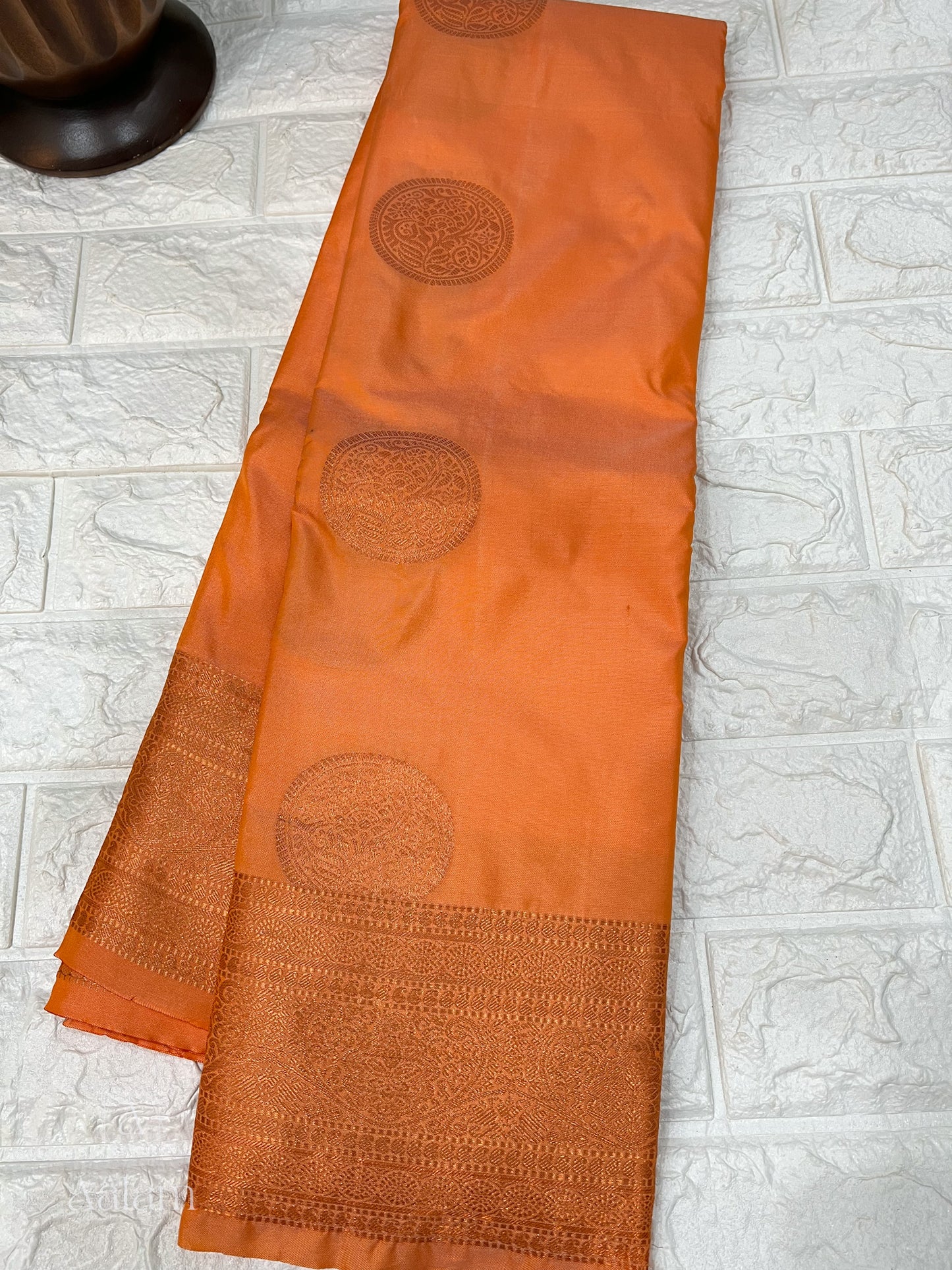 Soft Silk Saree - Orange