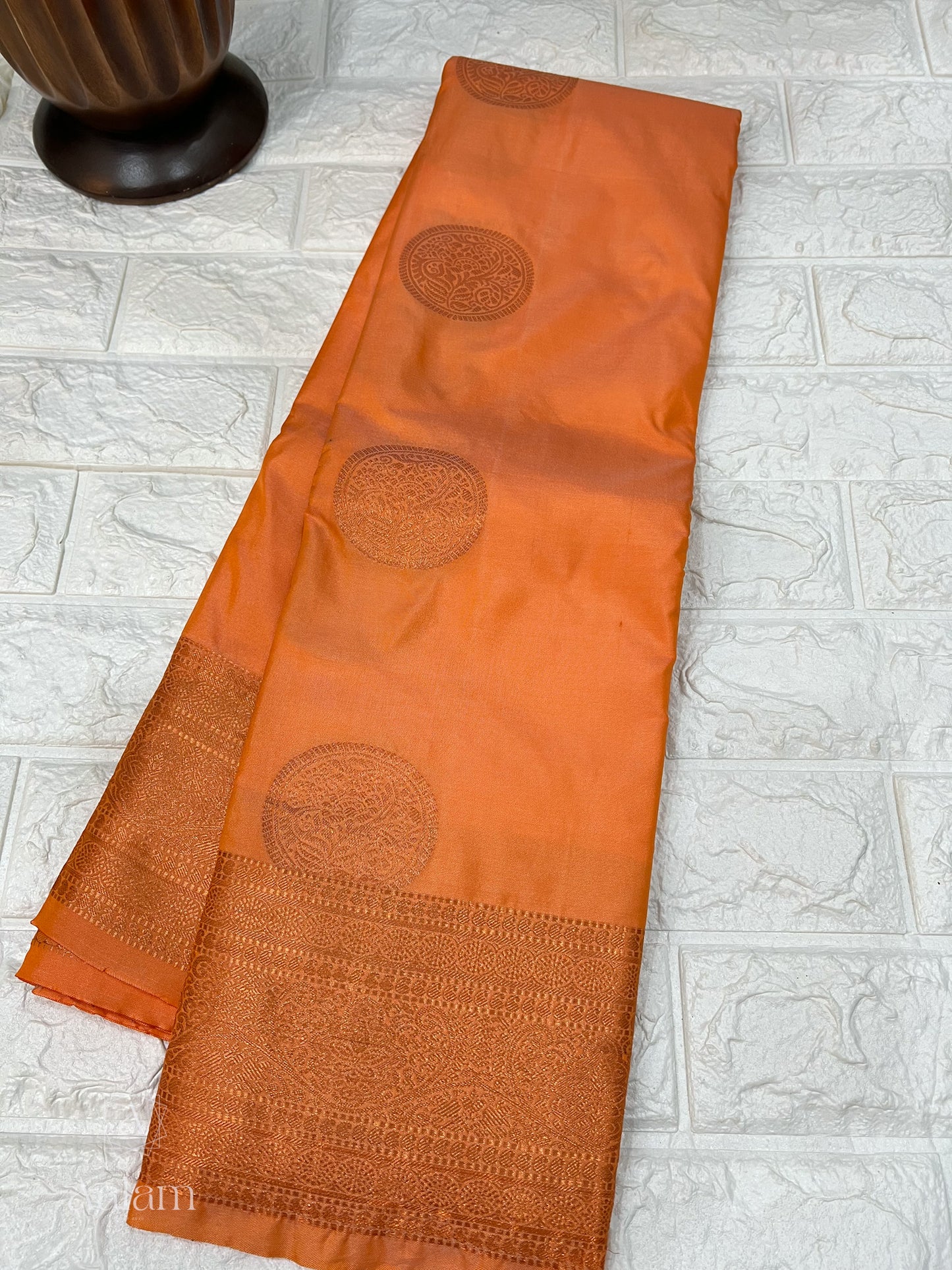 Soft Silk Saree - Orange