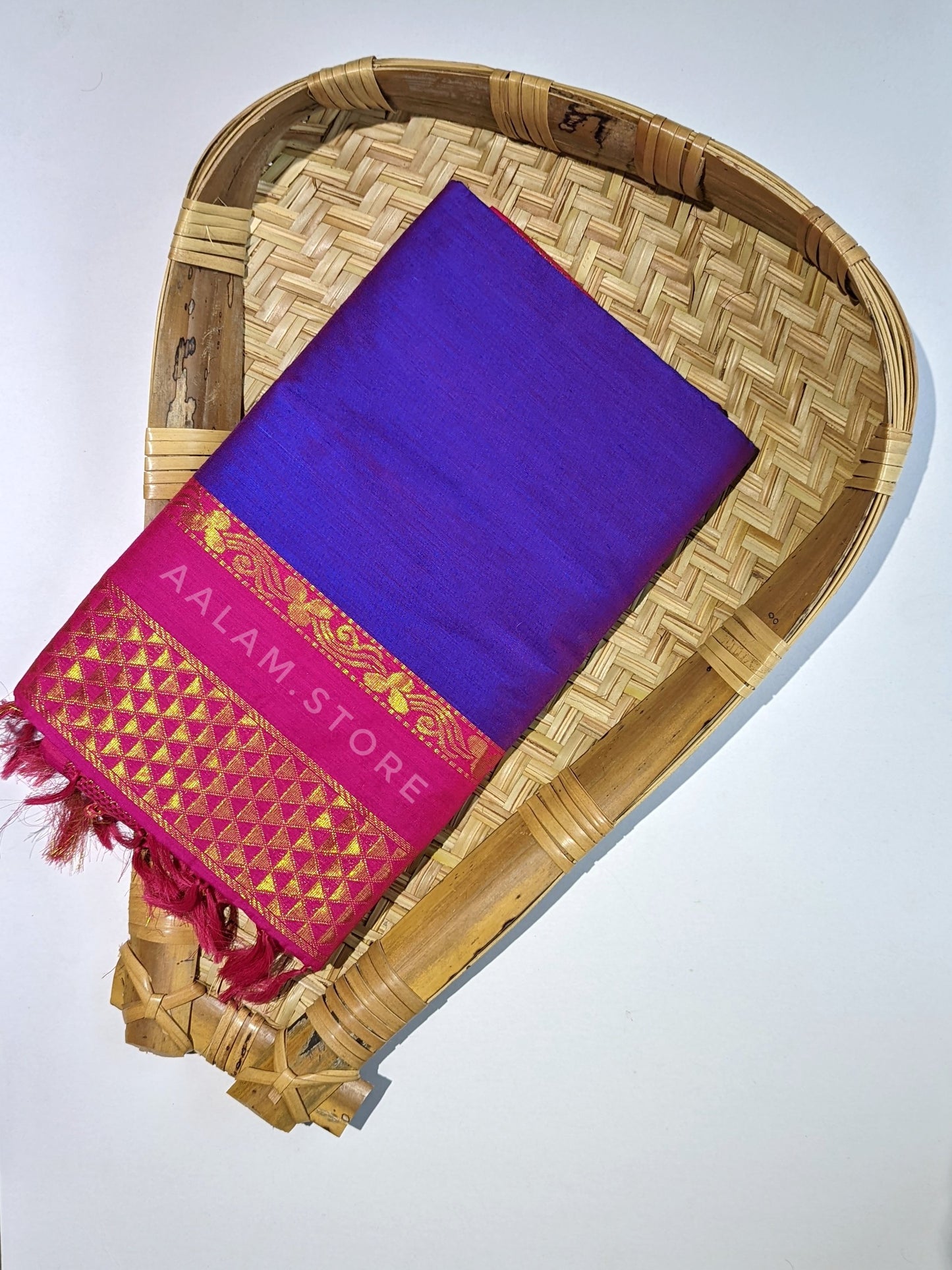 Madurai Silk Cotton - Purple&Pink