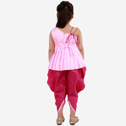 Off Shoulder Peplum Dhoti Set